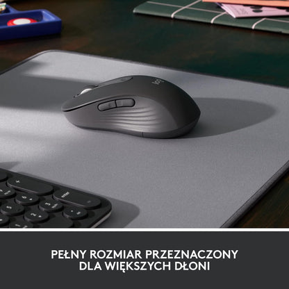 Logitech Signature M650 L Full Size Wireless Mouse - For Large Sized Hands, 2-Year Battery, Silent Clicks, Customisable Side Buttons, Bluetooth, for PC/Mac/Multi-Device/Chromebook - Grey