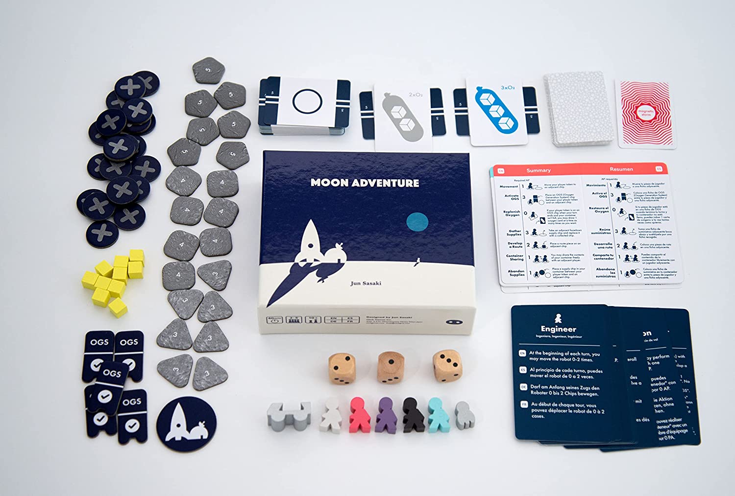 Oink Games "Moon Adventure Adventure Game • Ideal On-The-Go Travel or Party Game For 2-5 players • 10 Years Old +