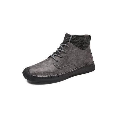 JHMKYI xz Uomini Scarpe Moda Uomo Stivali Peluche Caldo Uomini Stivali Invernali Impermeabile Pelle Stivali Da Neve Uomo Outdoor Stivali Moto Uomo Scarpe Da Ginnastica