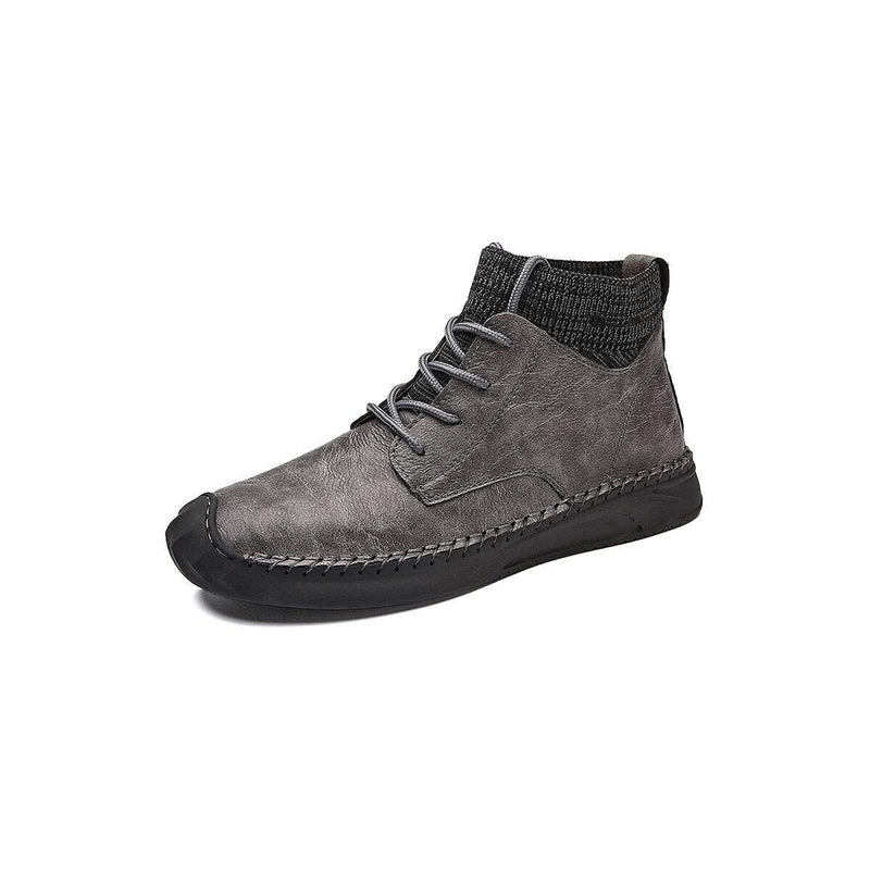 JHMKYI xz Uomini Scarpe Moda Uomo Stivali Peluche Caldo Uomini Stivali Invernali Impermeabile Pelle Stivali Da Neve Uomo Outdoor Stivali Moto Uomo Scarpe Da Ginnastica