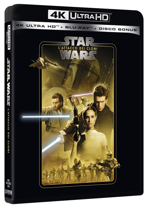 Star Wars 2 L'Attacco Dei Cloni Ultra-HD 4K (3 Blu-Ray