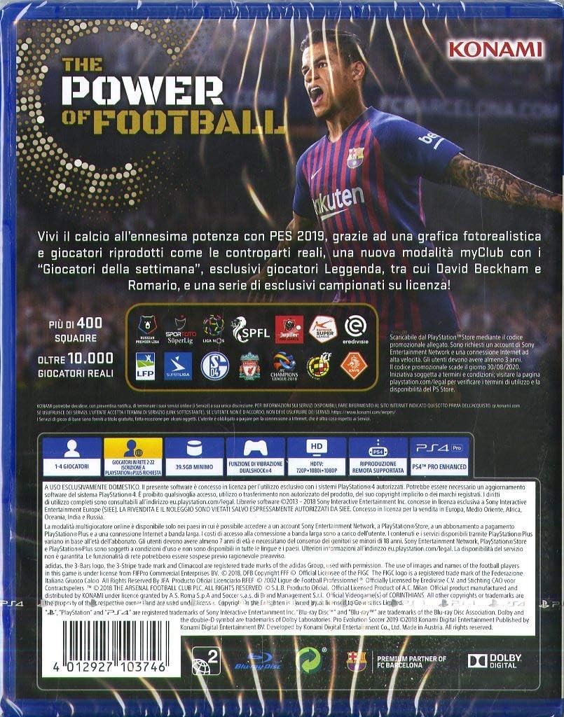 Pro Evolution Soccer 2019 - PlayStation 4