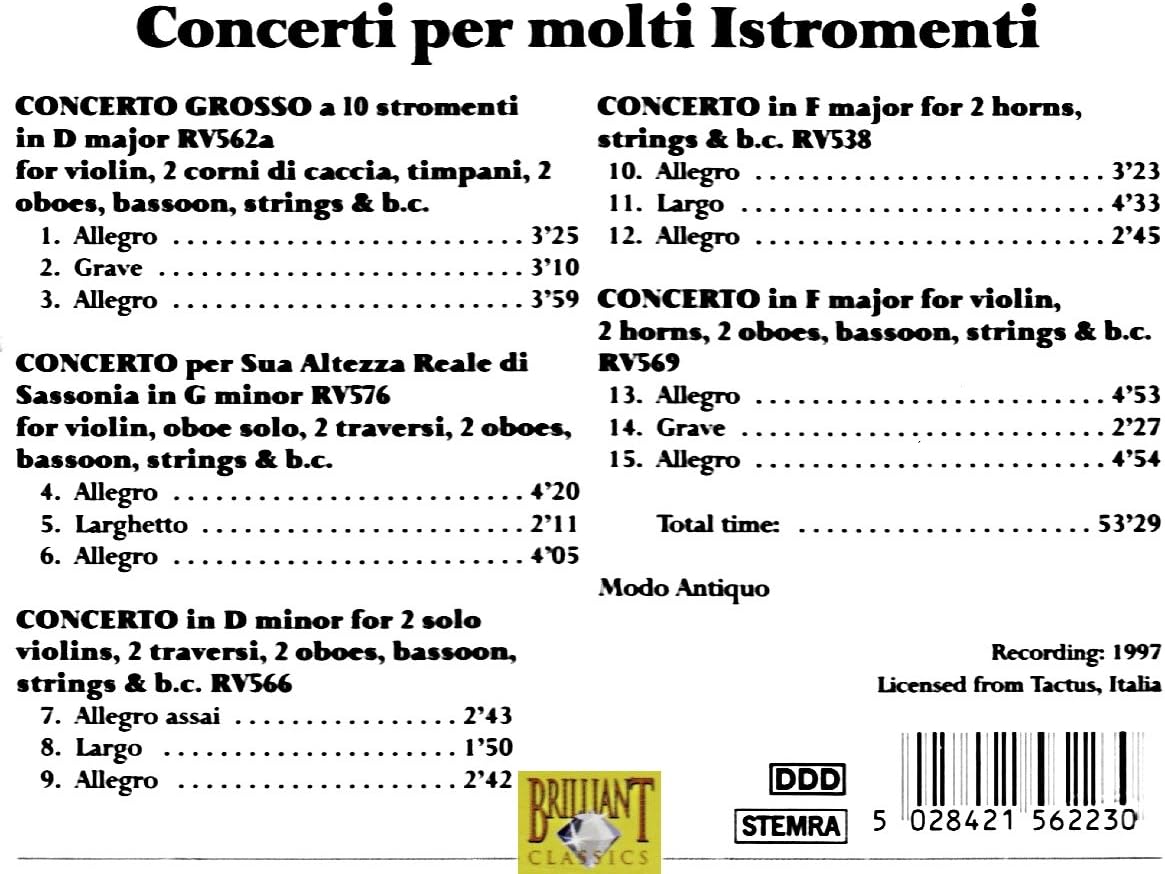 Concerti Per Molti Istromenti