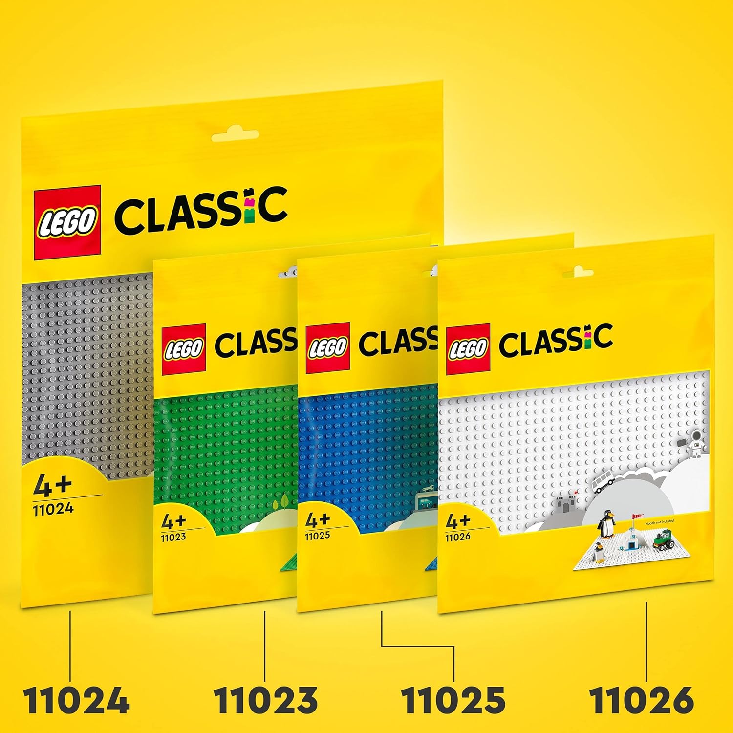 LEGO 11023 Classic Green Baseplate, Square 32x32 Stud Building Grass Base, Build and Display Board Set