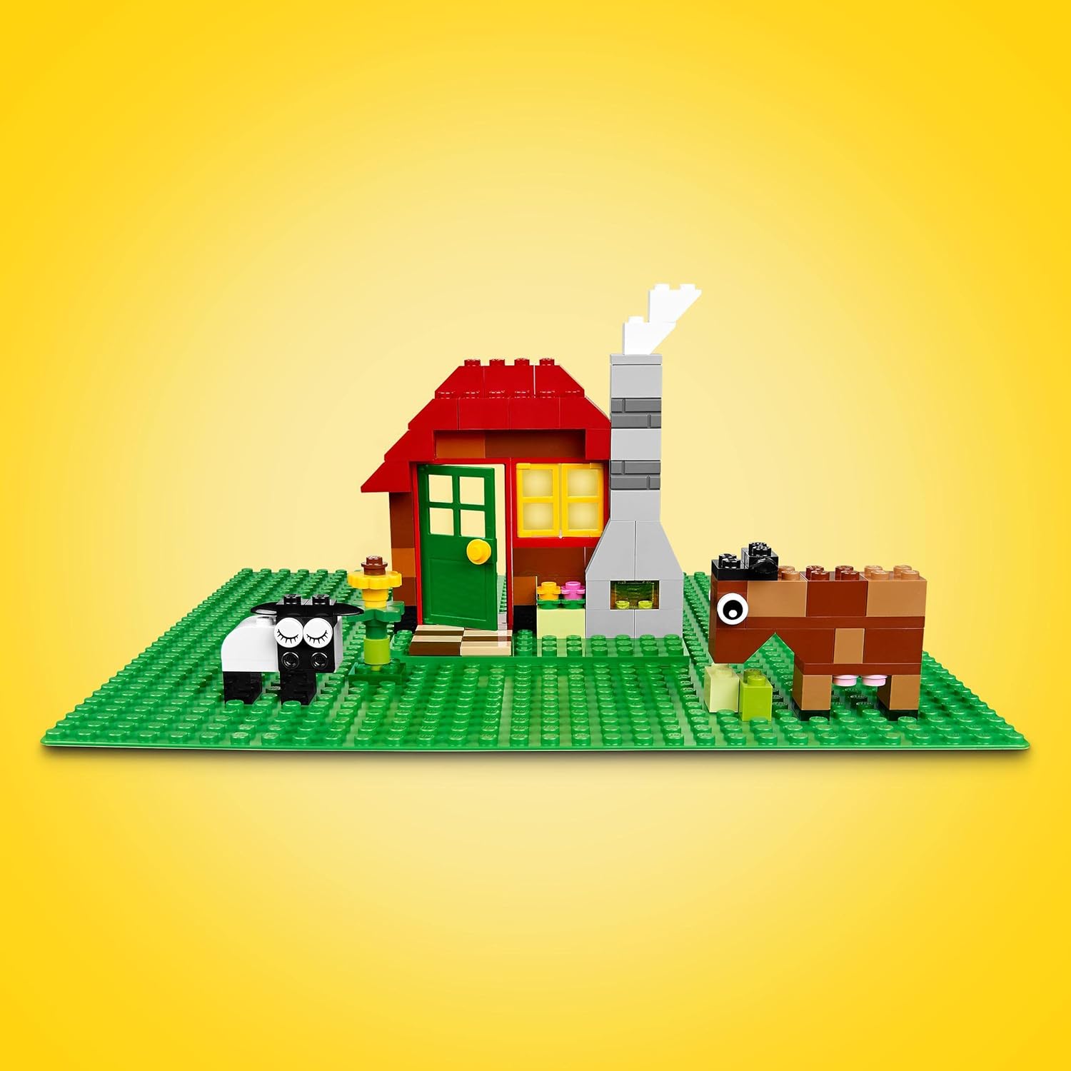 LEGO 11023 Classic Green Baseplate, Square 32x32 Stud Building Grass Base, Build and Display Board Set