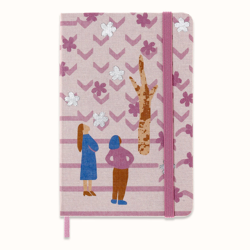 Moleskine Limited Edition Sakura Notebook, Hard Cover, Pocket (3.5" x 5.5"), Ruled/Lined, Couple, 192 Pages