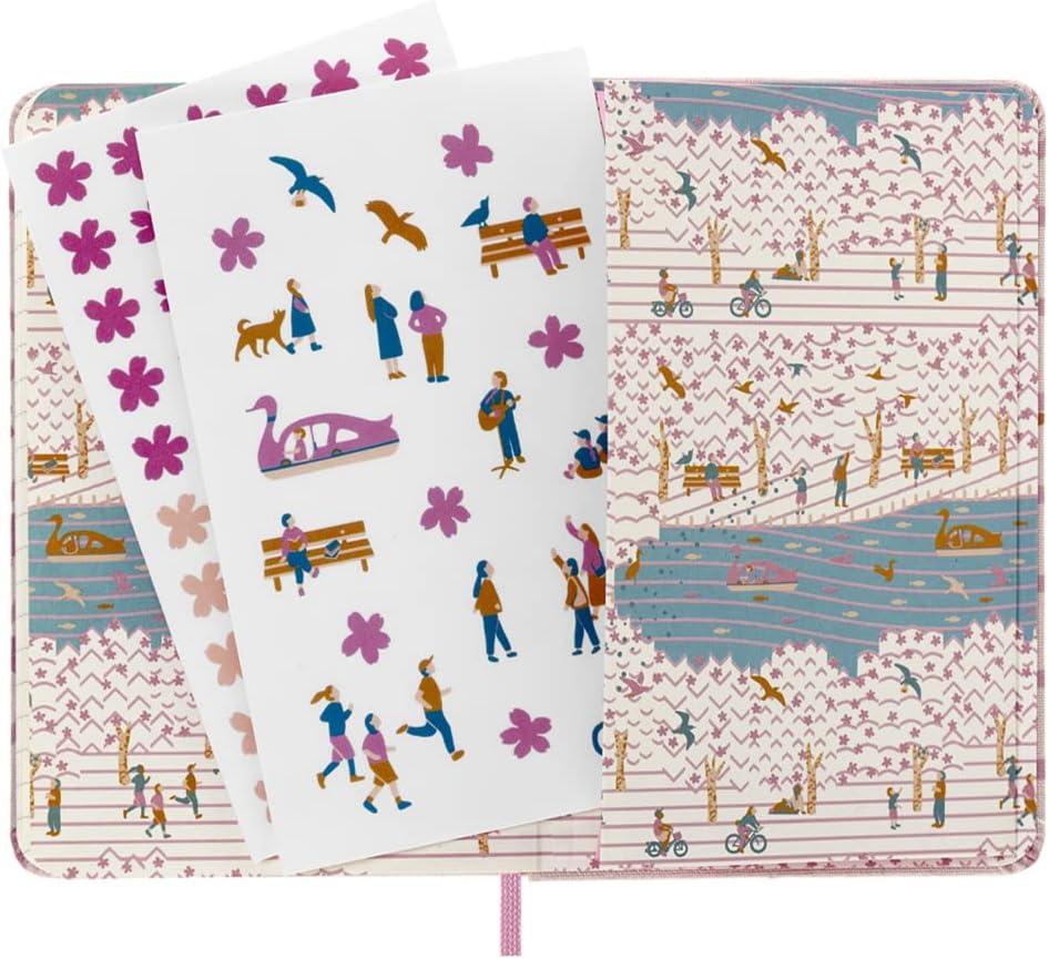 Moleskine Limited Edition Sakura Notebook, Hard Cover, Pocket (3.5" x 5.5"), Ruled/Lined, Couple, 192 Pages
