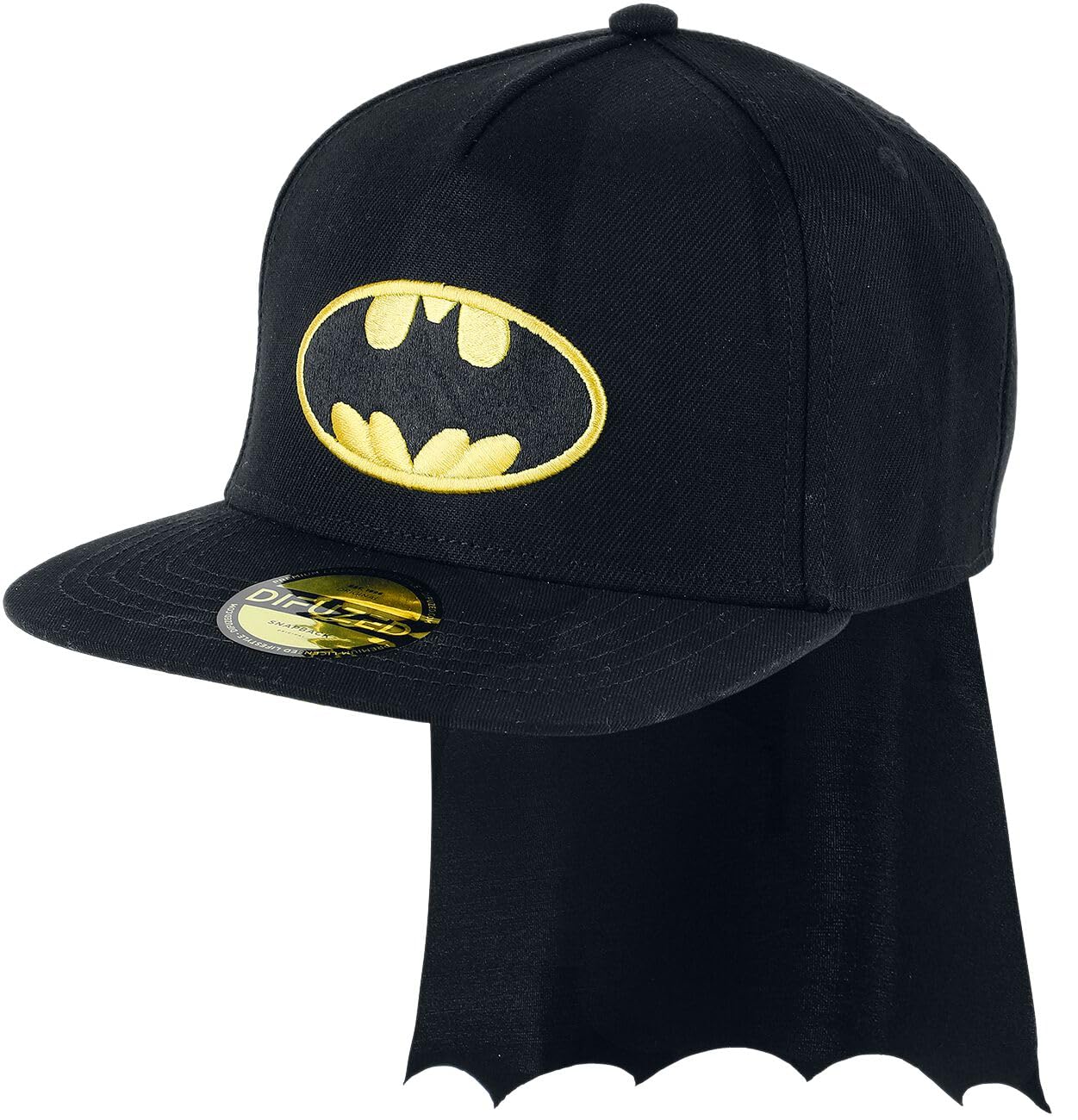 Batman Logo Cape Homme Casquette Noir Fan-Merch, Films, Superhéros