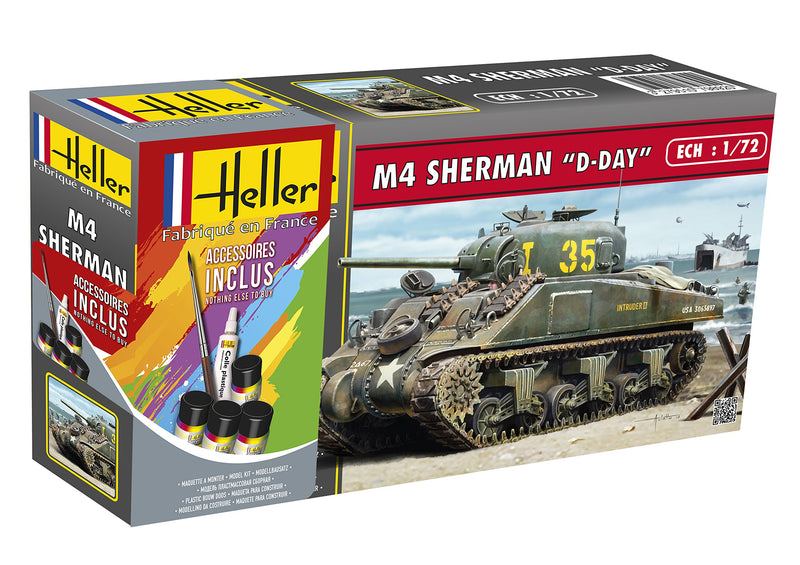Heller 1:72 Gift Set - M4 Sherman D-Day