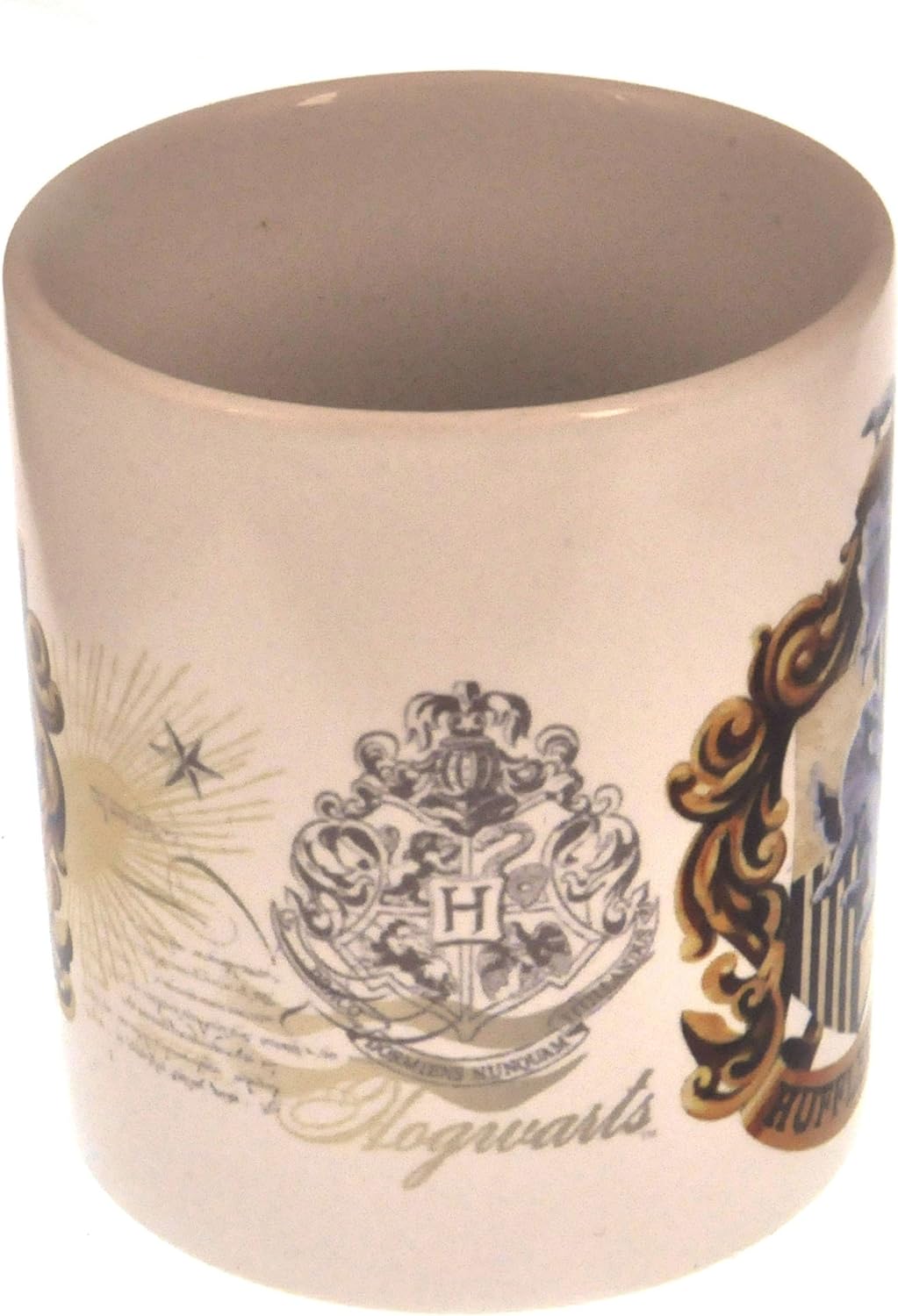 Harry Potter Hufflepuff and Hogwarts Crest Ceramic Mug in Presentation Box - Official Merchandise