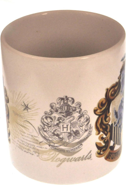 Harry Potter Hufflepuff and Hogwarts Crest Ceramic Mug in Presentation Box - Official Merchandise