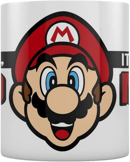 Pyramid International MG24845 Super Mario - Taza de café, porcelana, multicolor Blanco/Negro/Rojo 1 Unidad (Paquete de 1)