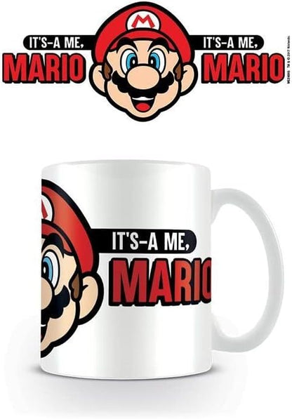 Pyramid International MG24845 Super Mario - Taza de café, porcelana, multicolor Blanco/Negro/Rojo 1 Unidad (Paquete de 1)