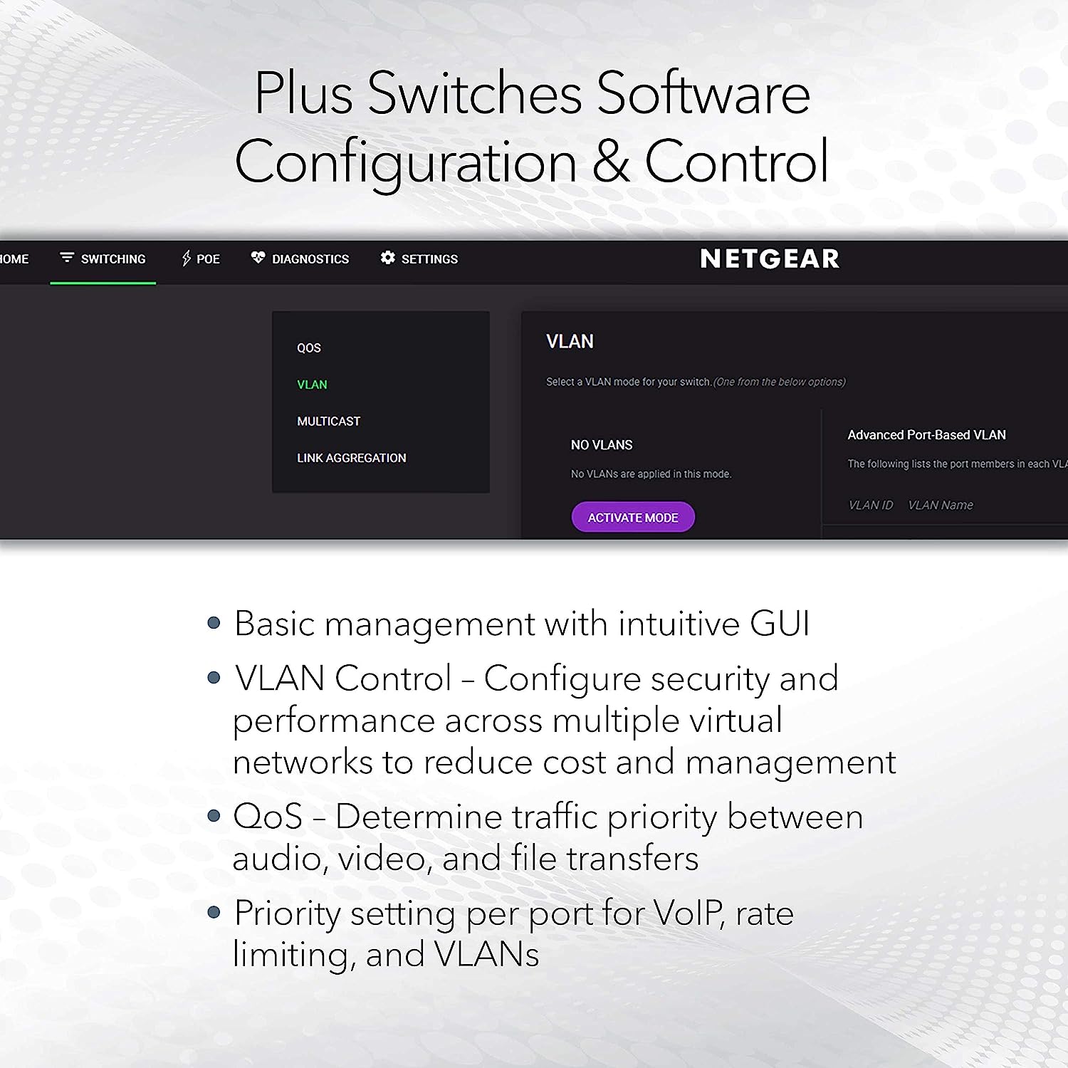 NETGEAR PoE Switch 8 Port Gigabit Ethernet Plus Network Switch (GS308EP) - with 8 x PoE+ @ 62W, Desktop or Wall Mount