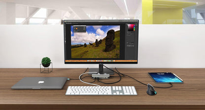 i-tec USB-C 4K Metal Nano Docking Station 1x HDMI 1x VGA 1x GLAN 1x USB-C 3x USB 3.1 1x SD/MicroSD 1x Audio Power Delivery 100W for Windows MacOS Android ChromeOS