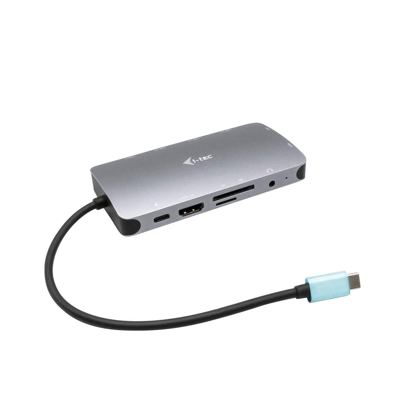 i-tec USB-C 4K Metal Nano Docking Station 1x HDMI 1x VGA 1x GLAN 1x USB-C 3x USB 3.1 1x SD/MicroSD 1x Audio Power Delivery 100W for Windows MacOS Android ChromeOS
