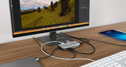 i-tec USB-C 4K Metal Nano Docking Station 1x HDMI 1x VGA 1x GLAN 1x USB-C 3x USB 3.1 1x SD/MicroSD 1x Audio Power Delivery 100W for Windows MacOS Android ChromeOS