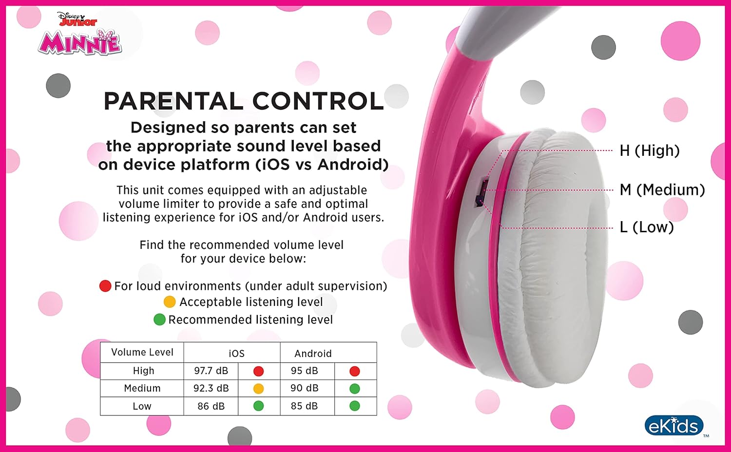 Ekids - Headphones For Kids With Volume Control To Protect Hearing