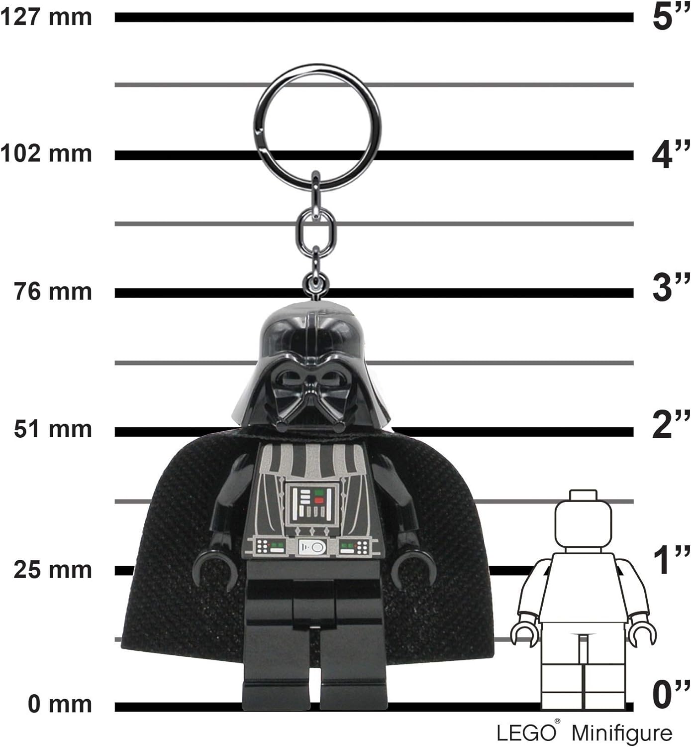 Lego Star Wars Darth Vader Keychain Light - 3 Inch Tall Figure (KE7H