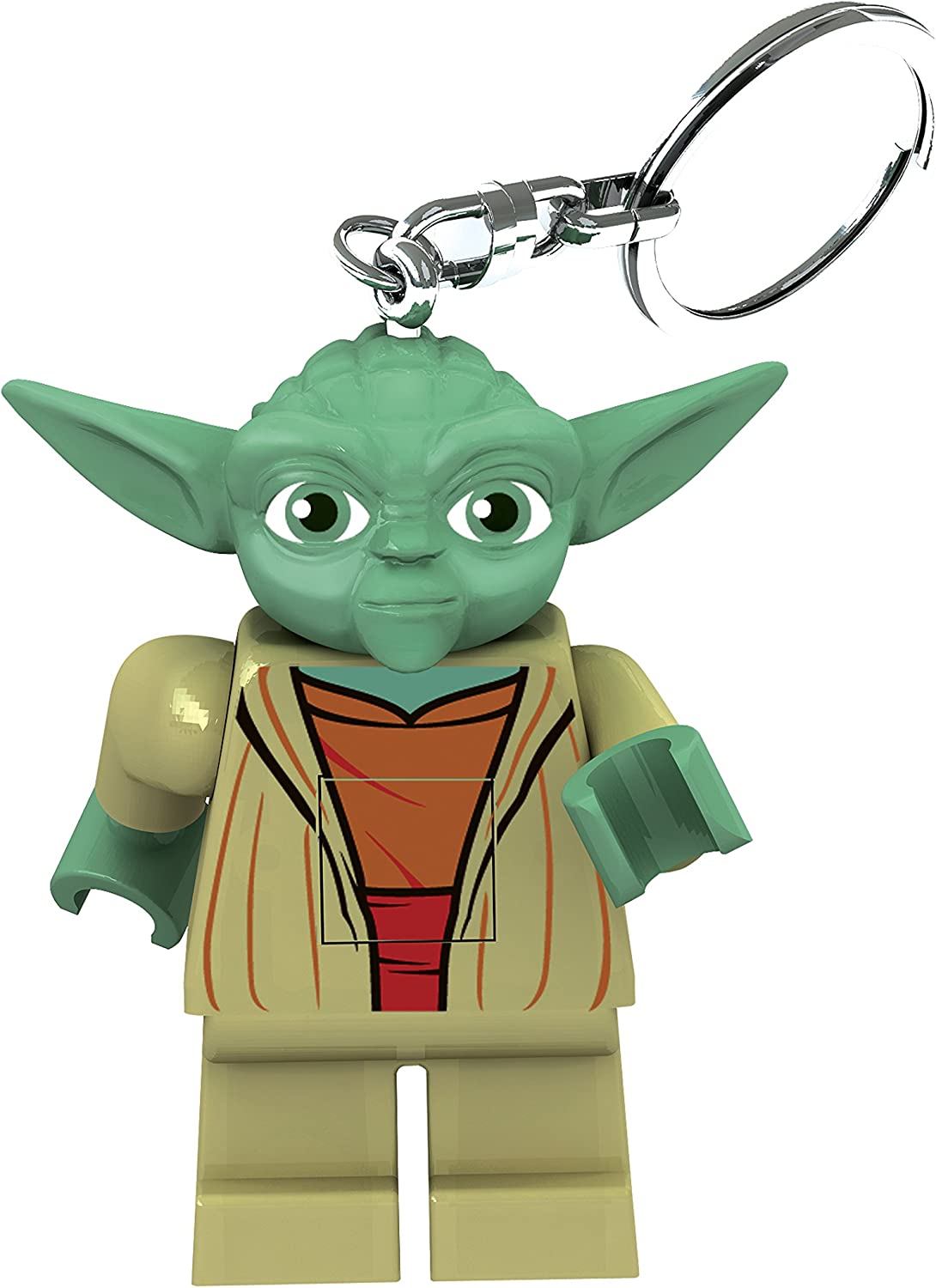 IQ Lego Star Wars Portachiavi con torcia e LED - figura da 76 mm - 2 batterie CR2025 incluse