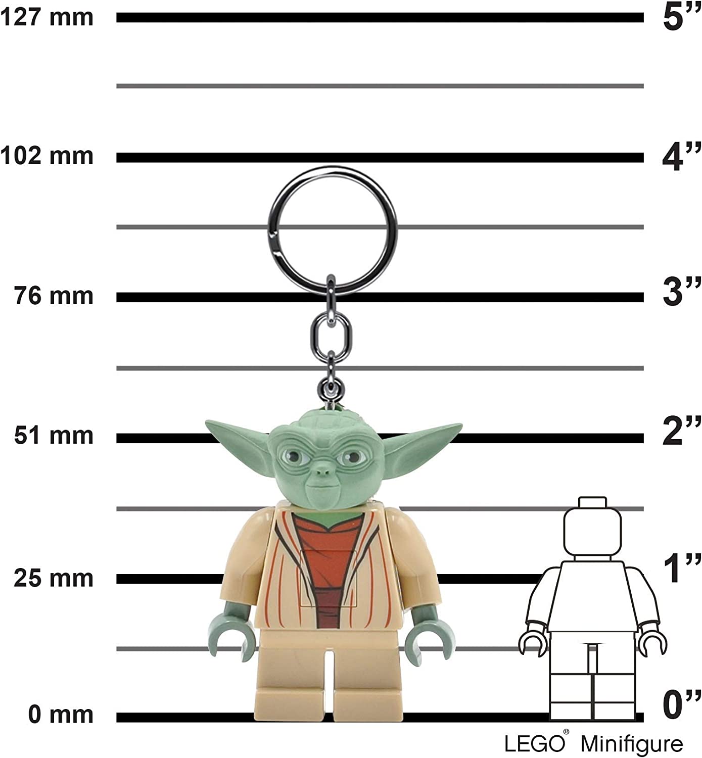 IQ Lego Star Wars Portachiavi con torcia e LED - figura da 76 mm - 2 batterie CR2025 incluse