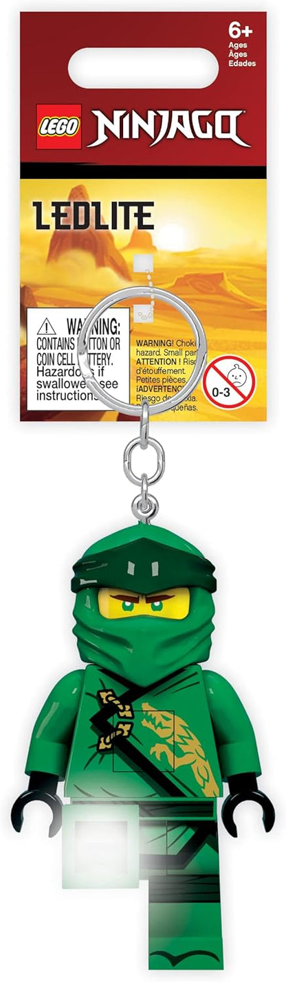 Lego Ninjago Schlüsselanhänger LED-Taschenlampe Spielzeuge Geschenke für Kinder - 76 mm große Figur - 2 CR2025 Batterien enthalten