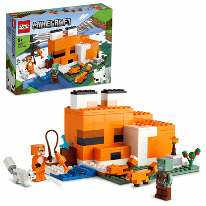 LEGO 21178 Minecraft The Fox Lodge House, Animal Toys, Birthday Gifts for Kids & 21240 Minecraft The Swamp Adventure, Building Game Construction Toy with Alex and Zombie Figures in Biome
