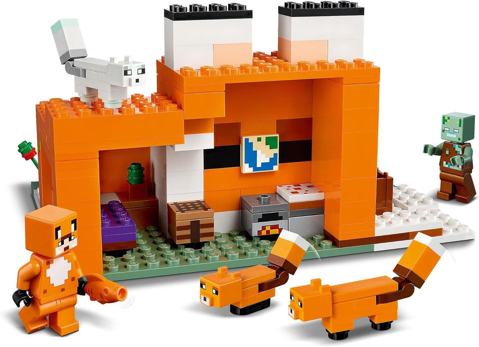 LEGO 21178 Minecraft The Fox Lodge House, Animal Toys, Birthday Gifts for Kids & 21240 Minecraft The Swamp Adventure, Building Game Construction Toy with Alex and Zombie Figures in Biome