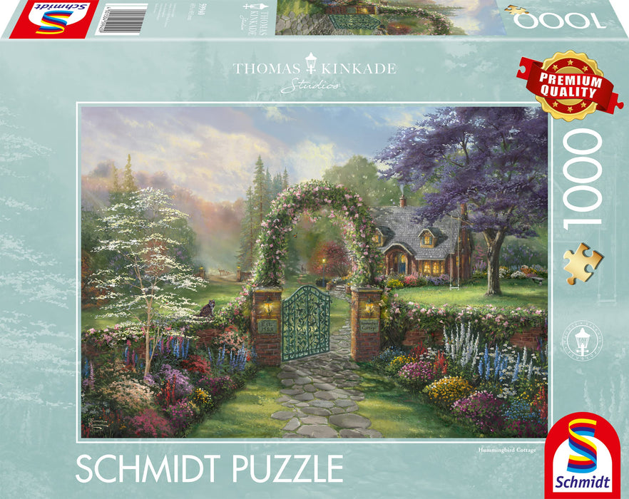Schmidt Spiele | Thomas Kinkade : Hummingbird Cottage (1000pc) | Puzzle | Ages 12+