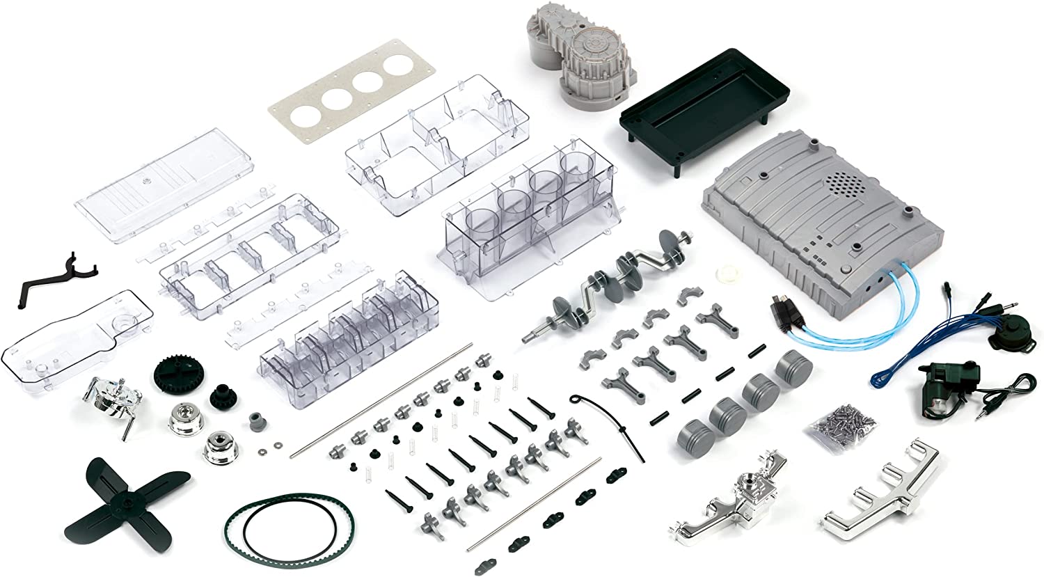 Franzis 67157 Engine Model, Transparent, Multi-Coloured