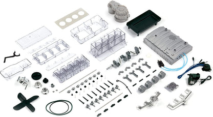 Franzis 67157 Engine Model, Transparent, Multi-Coloured