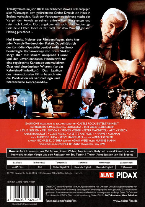 Mel Brooks' Dracula - Tot aber glücklich - Remastered Edition / Kultfilm von Mel Brooks mit Starbesetzung (Pidax Film-Klassiker