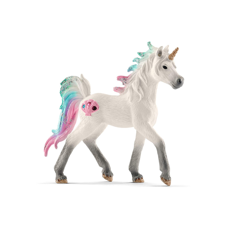Schleich bayala, Unicorn Toys for Girls and Boys, Sea Unicorn Baby with Gems, Blue and Pink, Ages 5+