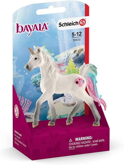 Schleich bayala, Unicorn Toys for Girls and Boys, Sea Unicorn Baby with Gems, Blue and Pink, Ages 5+