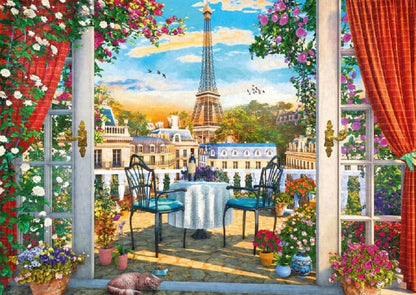 Schmidt- Rompecabezas de terrazas en París de 1000 Piezas, Multicolor (58976