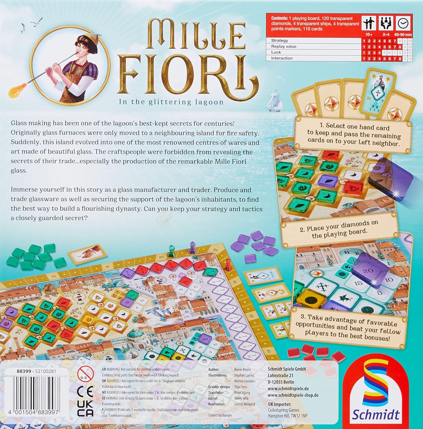 Schmidt Spiele | Mille Fiori | Board Game | Ages 10+ | 2-4 Players | 75 Minutes Playing Time