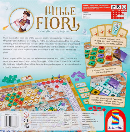 Schmidt Spiele | Mille Fiori | Board Game | Ages 10+ | 2-4 Players | 75 Minutes Playing Time