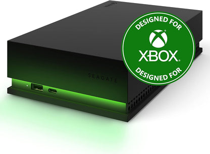 Seagate Game Drive Hub, 8TB, External Hard Drive Desktop, USB 3.2 Gen 1, Dual USB-C and USB-A ports, Xbox Certified, with RGB LED lighting, 3 year Rescue Services (STKW8000400