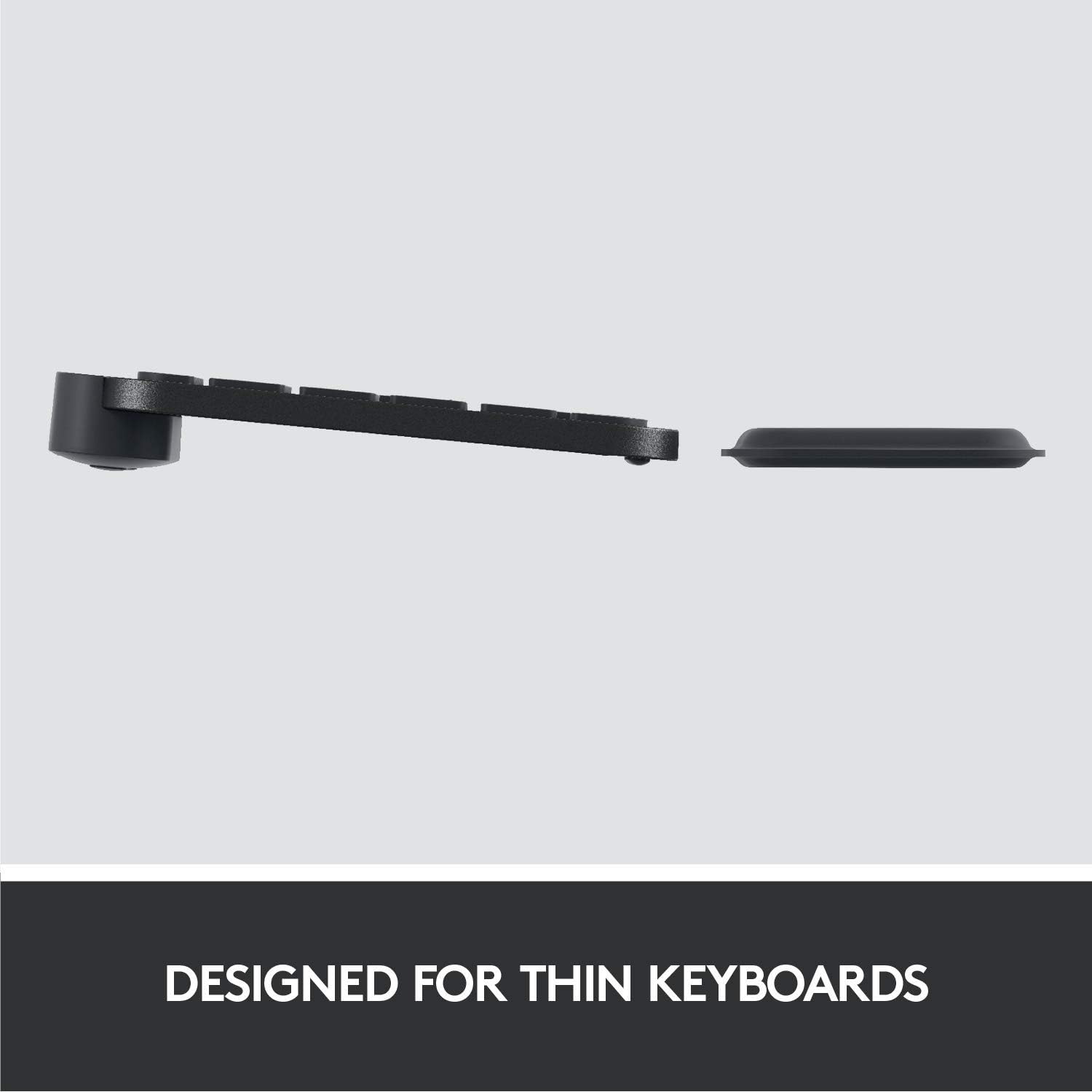 Logitech MX Palm Rest (für MX Keys, Rutschfestes Premium-Material für Komfort bei stundenlangem Tippen