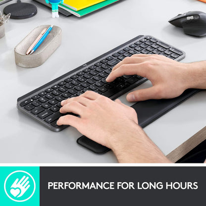 Logitech MX Palm Rest (für MX Keys, Rutschfestes Premium-Material für Komfort bei stundenlangem Tippen