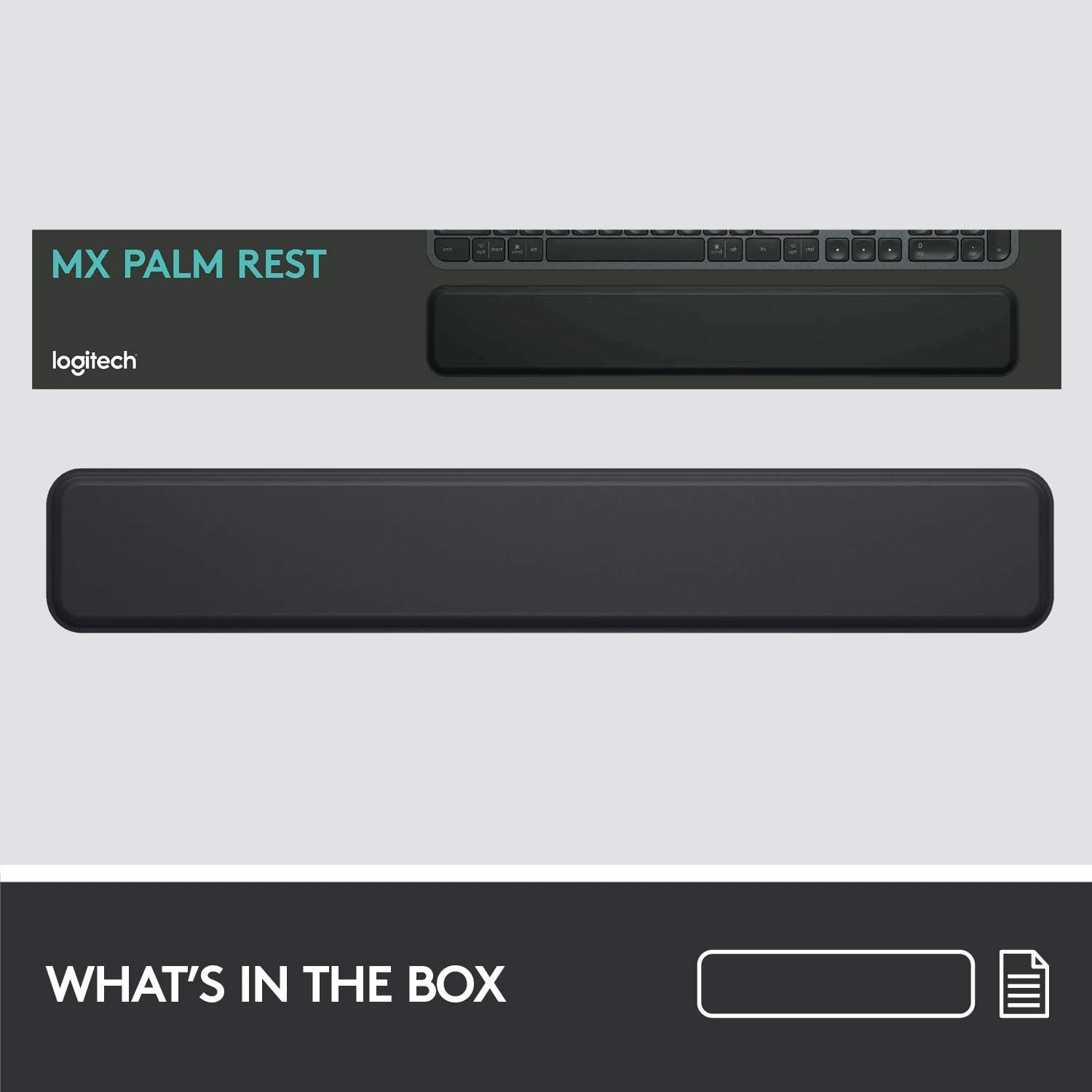 Logitech MX Palm Rest (für MX Keys, Rutschfestes Premium-Material für Komfort bei stundenlangem Tippen