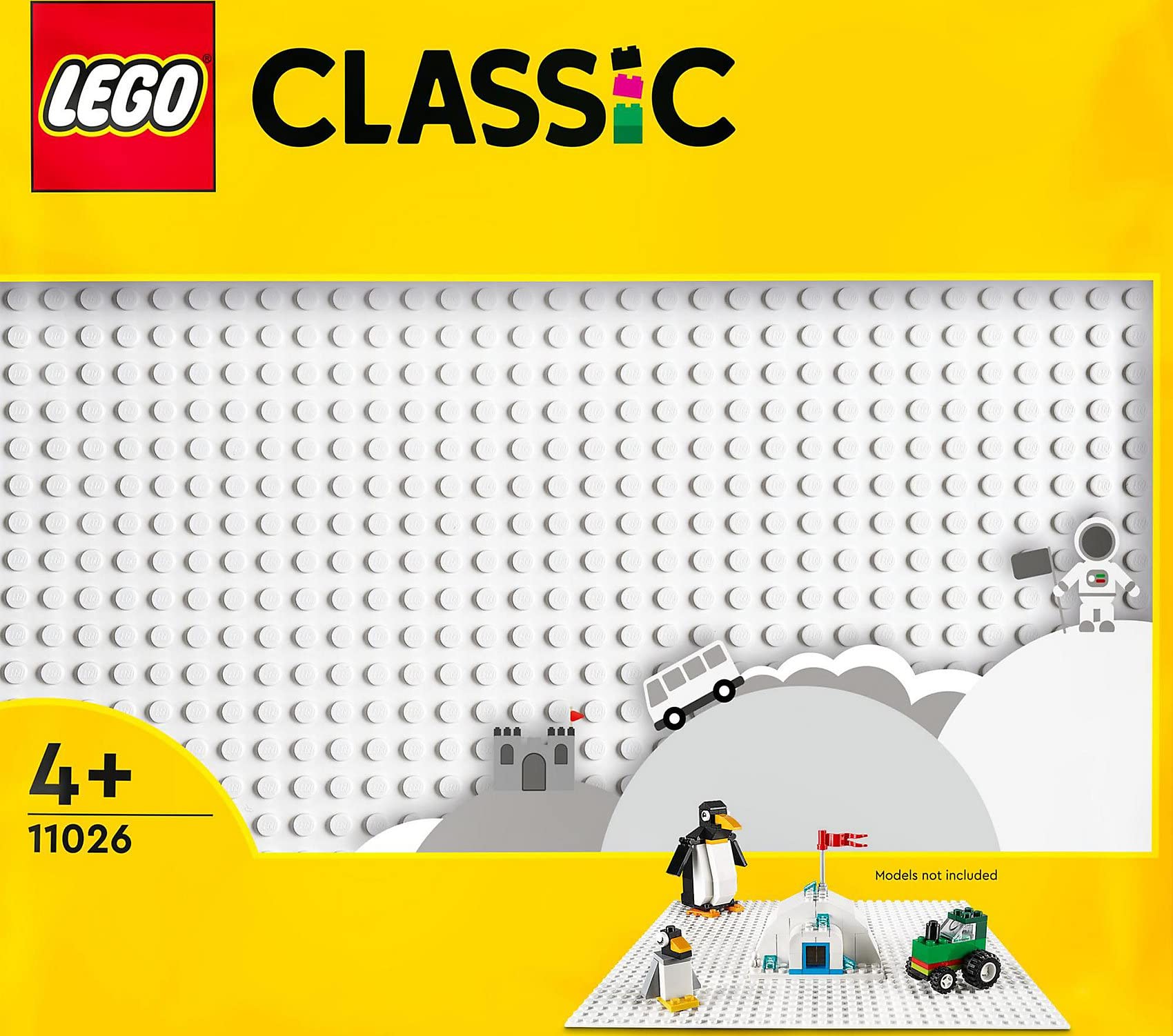 LEGO 11026 Classic White Baseplate Building Base, Construction Toy Square 32x32 Build and Display Board
