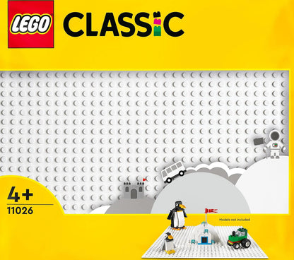 LEGO 11026 Classic White Baseplate Building Base, Construction Toy Square 32x32 Build and Display Board