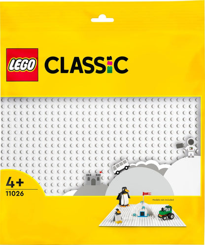 LEGO 11026 Classic White Baseplate Building Base, Construction Toy Square 32x32 Build and Display Board