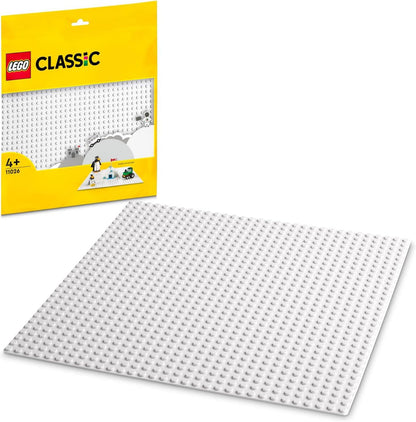 LEGO 11026 Classic White Baseplate Building Base, Construction Toy Square 32x32 Build and Display Board