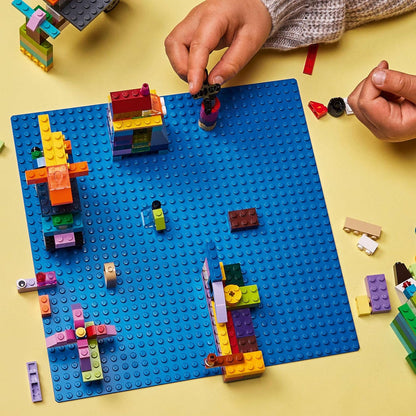 LEGO 11025 Classic Blue Baseplate, Construction Toy for Kids, Building Base, Square 32x32 Build and Display Board