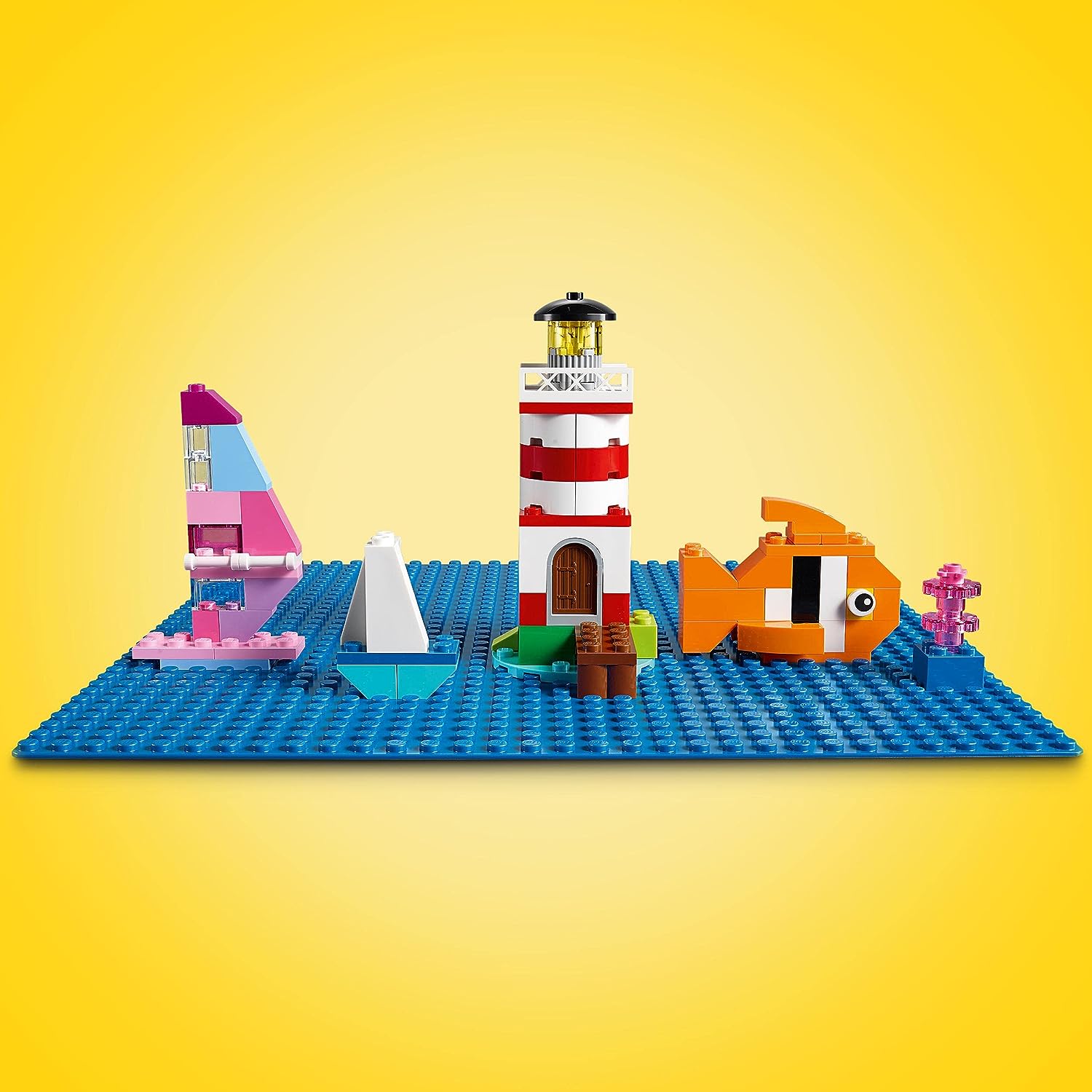 LEGO 11025 Classic Blue Baseplate, Construction Toy for Kids, Building Base, Square 32x32 Build and Display Board