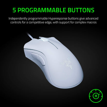 Razer DeathAdder Essential (2021) - Wired Gaming Mouse (Optical Sensor, 6400 DPI, 5 Programmable Buttons, Ergonomic Form Factor
