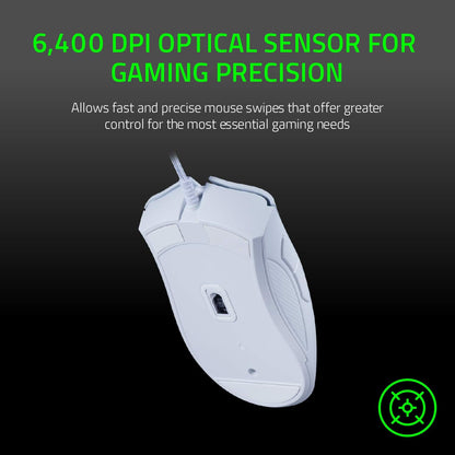Razer DeathAdder Essential (2021) - Wired Gaming Mouse (Optical Sensor, 6400 DPI, 5 Programmable Buttons, Ergonomic Form Factor