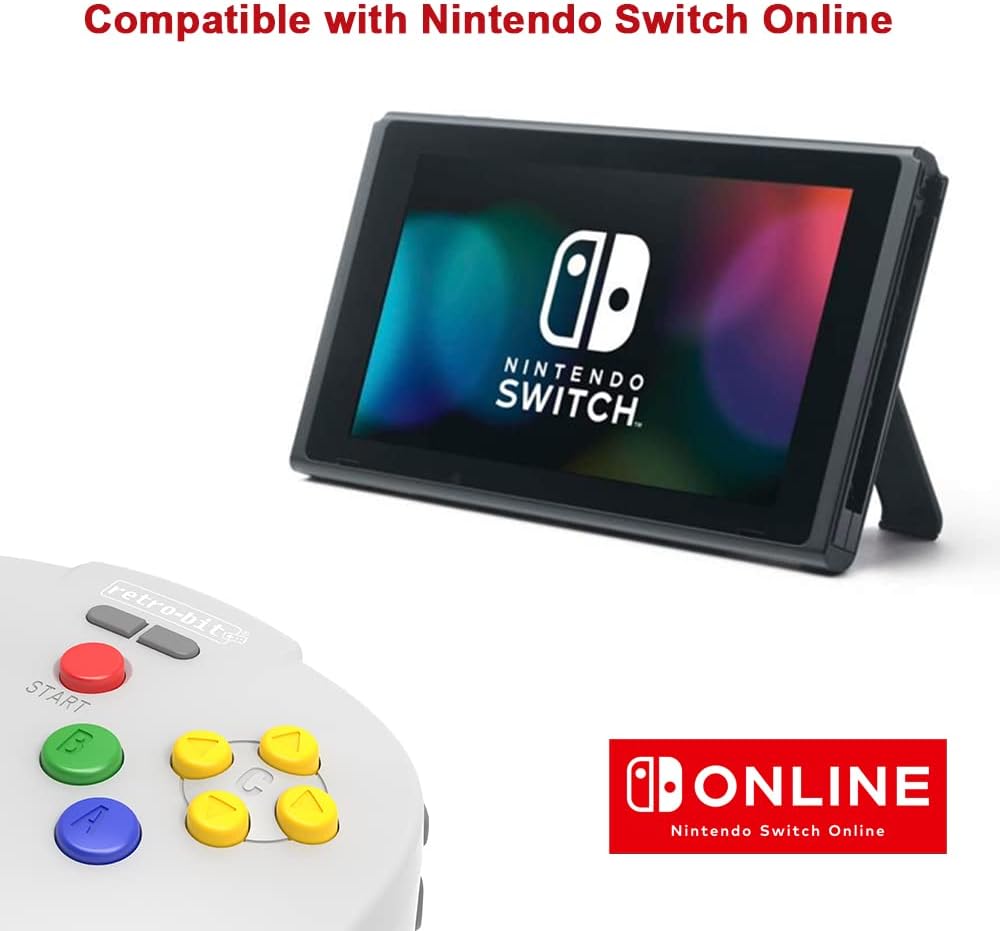 Retro-Bit Tribute64 2.4Ghz Wireless Controller For N64, Switch, PC, Mac and Other USB Devices - Grey & Legacy16 2.4 Ghz Wireless Controller for SNES, Switch, PC, Mac, Classic Grey